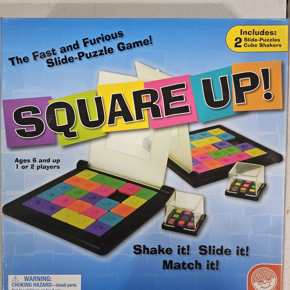 Square Up! Slide-Puzzle Game by MindWare - Multicolor